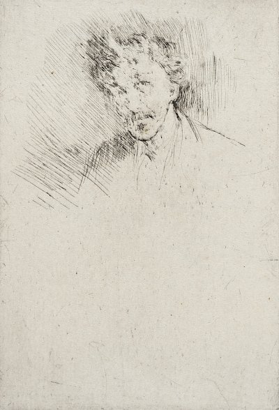Whistler with the White Lock von James McNeill Whistler als Kunstdruck auf Leinwand