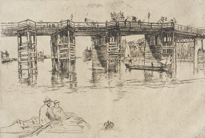 old puttney bridge von James McNeill Whistler als Kunstdruck auf Leinwand