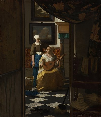 The love letter von Jan Vermeer als Kunstdruck auf Leinwand