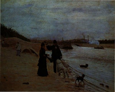 LES BERGES DE LA SEINE Kunstdruck
