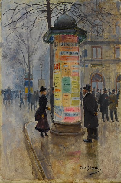 Parisian Street Scene von Jean Beraud als Kunstdruck auf Leinwand