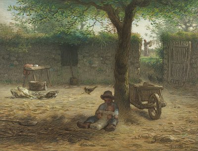 LE GRAND FReRE von Jean Francois Millet als Kunstdruck auf Leinwand