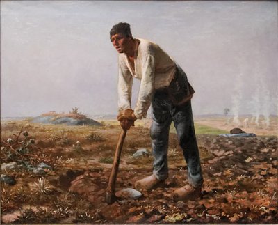 The Man with the Hoe von Jean Francois Millet als Kunstdruck auf Leinwand