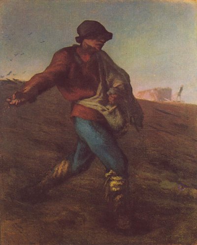 The Sower von Jean Francois Millet als Kunstdruck auf Leinwand