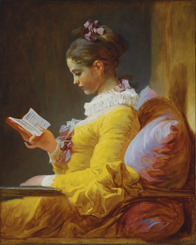 A Young Girl Reading Kunstdruck
