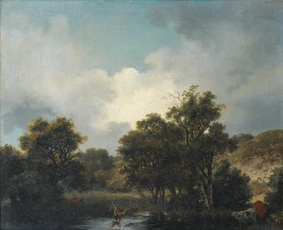 THE POND von Jean Honore Fragonard als Kunstdruck auf Leinwand