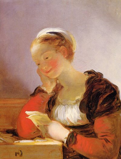 The Letter von Jean Honore Fragonard als Kunstdruck auf Leinwand