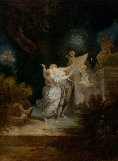 The Sermon of Love von Jean Honore Fragonard als Kunstdruck auf Leinwand