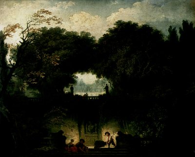 The Small Park von Jean Honore Fragonard als Kunstdruck auf Leinwand