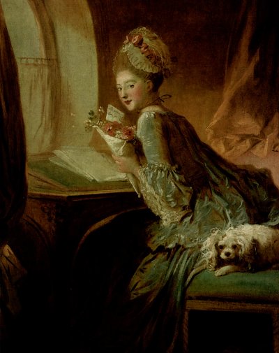 The love letter von Jean Honore Fragonard als Kunstdruck auf Leinwand