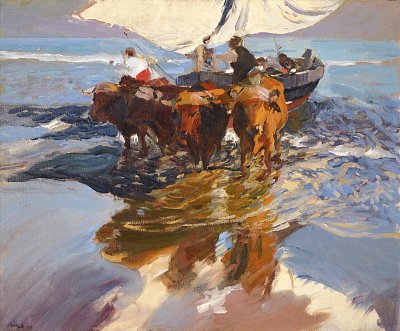 THE RETURN FROM FISHING Kunstdruck