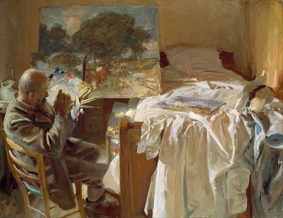 An Artist in His Studio von John Singer Sargent als Kunstdruck auf Leinwand
