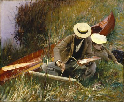 An Out of Doors Study von John Singer Sargent als Kunstdruck auf Leinwand