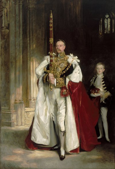 Charles Stewart Sixth Marquess of Londonderry, Carrying the Great Sword of State at the Coronation von John Singer Sargent als Kunstdruck auf Leinwand
