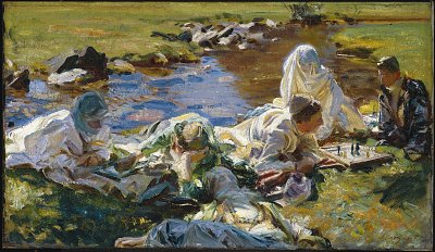 Dolce Far Niente von John Singer Sargent als Kunstdruck auf Leinwand