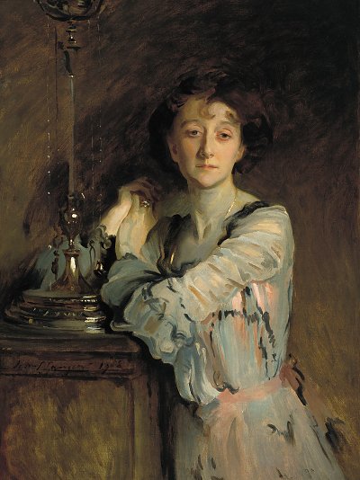 Mrs Charles Russel von John Singer Sargent als Kunstdruck auf Leinwand