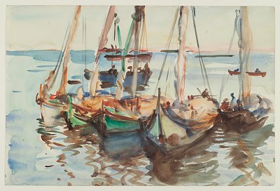 Portuguese Boats von John Singer Sargent als Kunstdruck auf Leinwand