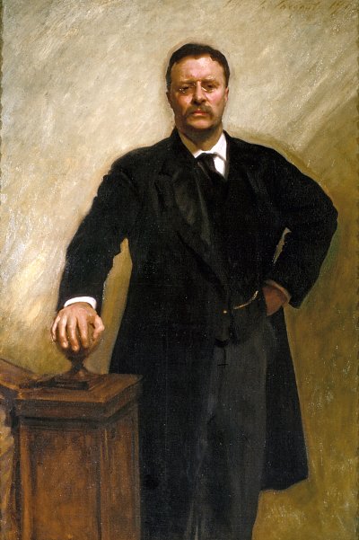Theodore Roosevelt von John Singer Sargent als Kunstdruck auf Leinwand