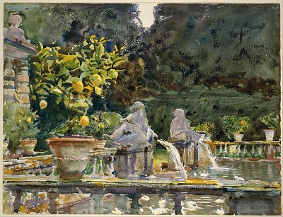 Villa di Marlia von John Singer Sargent als Kunstdruck auf Leinwand
