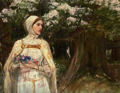 Beatrice von John William Waterhouse als Kunstdruck auf Leinwand