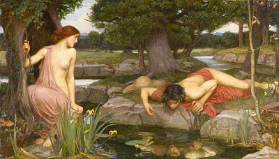 Echo and Narcissus von John William Waterhouse als Kunstdruck auf Leinwand