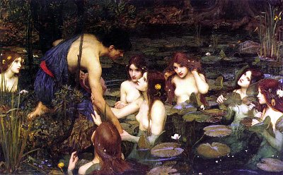 Hylas and the Nymphs von John William Waterhouse als Kunstdruck auf Leinwand