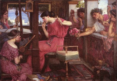 Penelope and the suitors von John William Waterhouse als Kunstdruck auf Leinwand