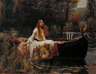 The Lady of Shalott von John William Waterhouse als Kunstdruck auf Leinwand