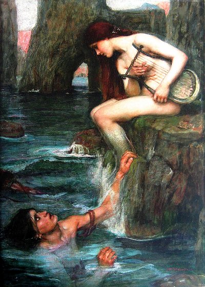 The Siren von John William Waterhouse als Kunstdruck auf Leinwand