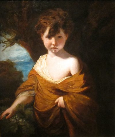 Boy with Grapes von Joshua Reynolds als Kunstdruck auf Leinwand