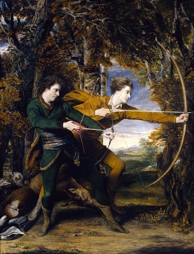 Colonel Acland and Lord Sydney The Archers von Joshua Reynolds als Kunstdruck auf Leinwand