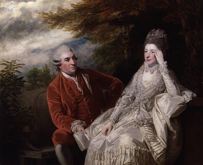 David Garrick Eva Maria Garrick von Joshua Reynolds als Kunstdruck auf Leinwand
