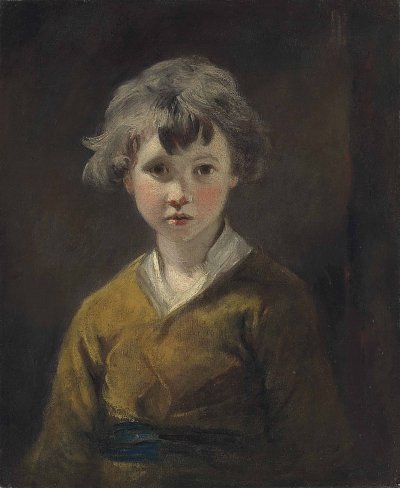 Edwin Study of a young boy von Joshua Reynolds als Kunstdruck auf Leinwand
