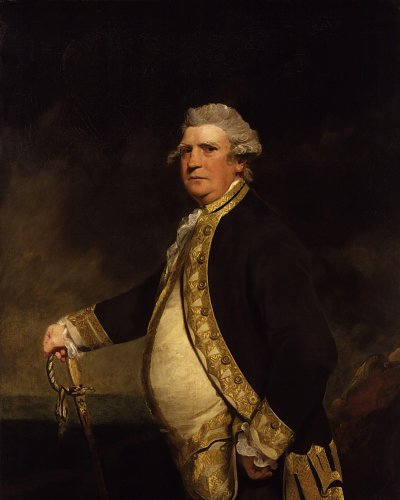 Portraet des Admiral Augustus Keppel von Joshua Reynolds als Kunstdruck auf Leinwand