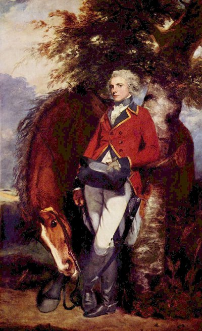 Portraet des Colonel George K H Coussmaker vom Regiment der Garde Grenadiere von Joshua Reynolds als Kunstdruck auf Leinwand