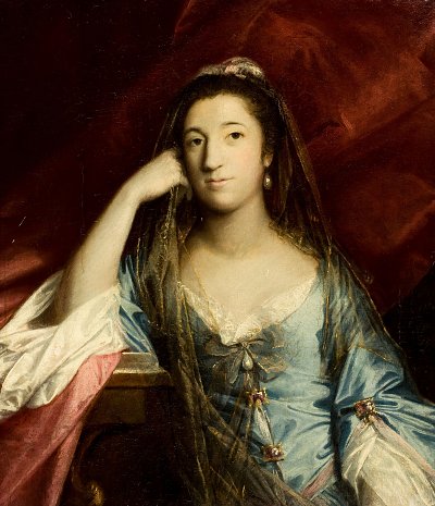 Portrait of Lady Fortescue von Joshua Reynolds als Kunstdruck auf Leinwand