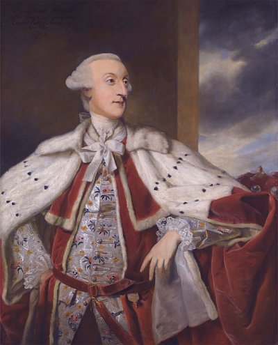 Portrait of Thomas Bruce Brudenell Bruce later 1st Earl of Ailesbury in Peer s Robes von Joshua Reynolds als Kunstdruck auf Leinwand