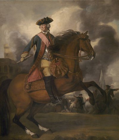 Reiterportraet des John Ligonier 1st Earl Ligonier von Joshua Reynolds als Kunstdruck auf Leinwand