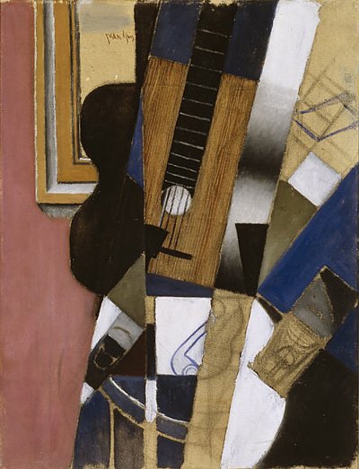 Guitar and Pipe von Juan Gris als Kunstdruck auf Leinwand