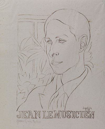 Jean le Musicien von Juan Gris als Kunstdruck auf Leinwand
