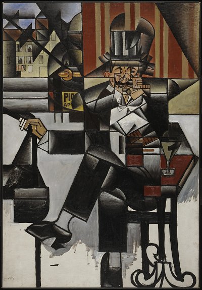 Man in a Cafe von Juan Gris als Kunstdruck auf Leinwand