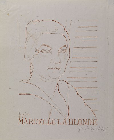 Marcelle la blonde von Juan Gris als Kunstdruck auf Leinwand