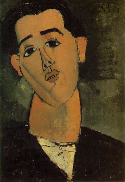 Modigliani von Juan Gris als Kunstdruck auf Leinwand