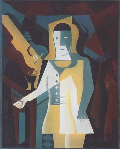 Pierrot von Juan Gris als Kunstdruck auf Leinwand
