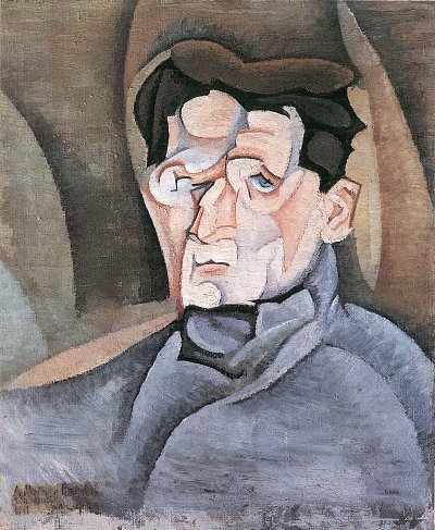 Portrait Maurice Raynal von Juan Gris als Kunstdruck auf Leinwand