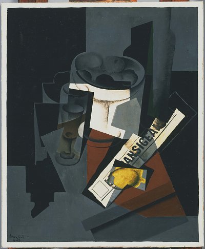 Still Life with Newspaper von Juan Gris als Kunstdruck auf Leinwand