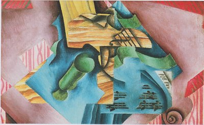 Violine und Glas von Juan Gris als Kunstdruck auf Leinwand
