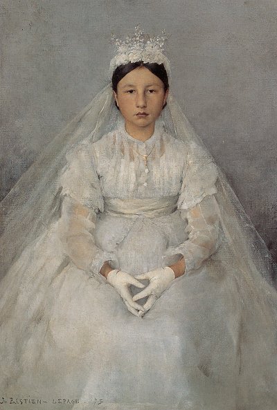 La Communiante von Jules Bastien Lepage als Kunstdruck auf Leinwand