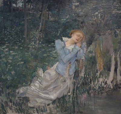 Ophelie von Jules Bastien Lepage als Kunstdruck auf Leinwand