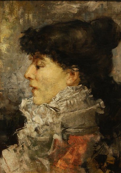 Sarah Bernhardt von Jules Bastien Lepage als Kunstdruck auf Leinwand